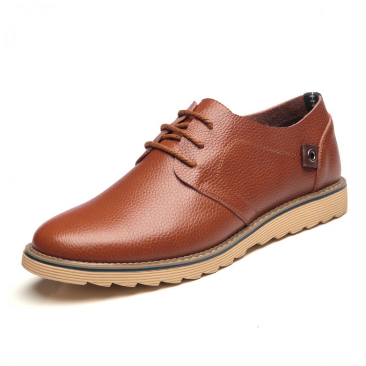 Men's Leather Shoes Low-help Lace up